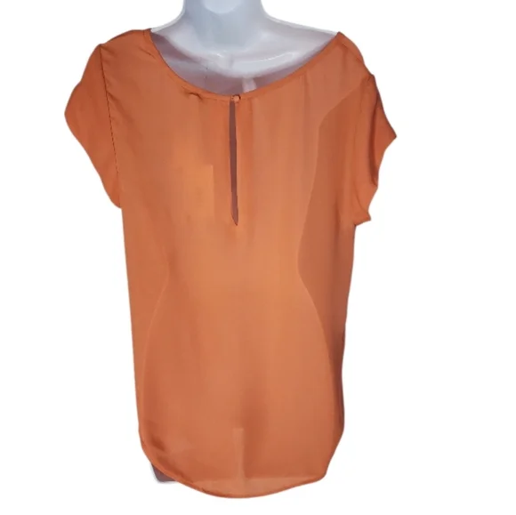 Joie Rancher Silk Pocket Vibrant Coral Top NWT Women's L - Picture 6 of 10